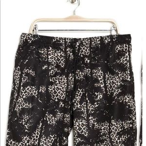 Leopard Print Palm Tree Swim Trunks